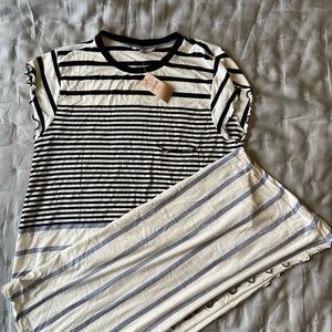 Super soft striped T-shirt dress